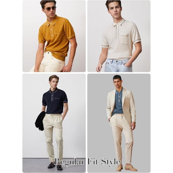 "Polo Casual Short Sleeve T- Shirts for Men - Comfortable and Stylish" - Picture 6 of 7